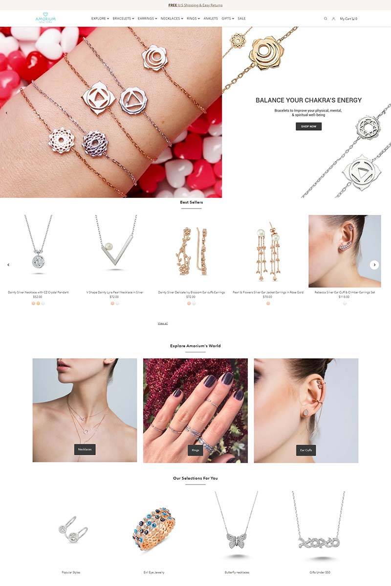 Amorium Jewelry 美国精品银饰品牌购物网站