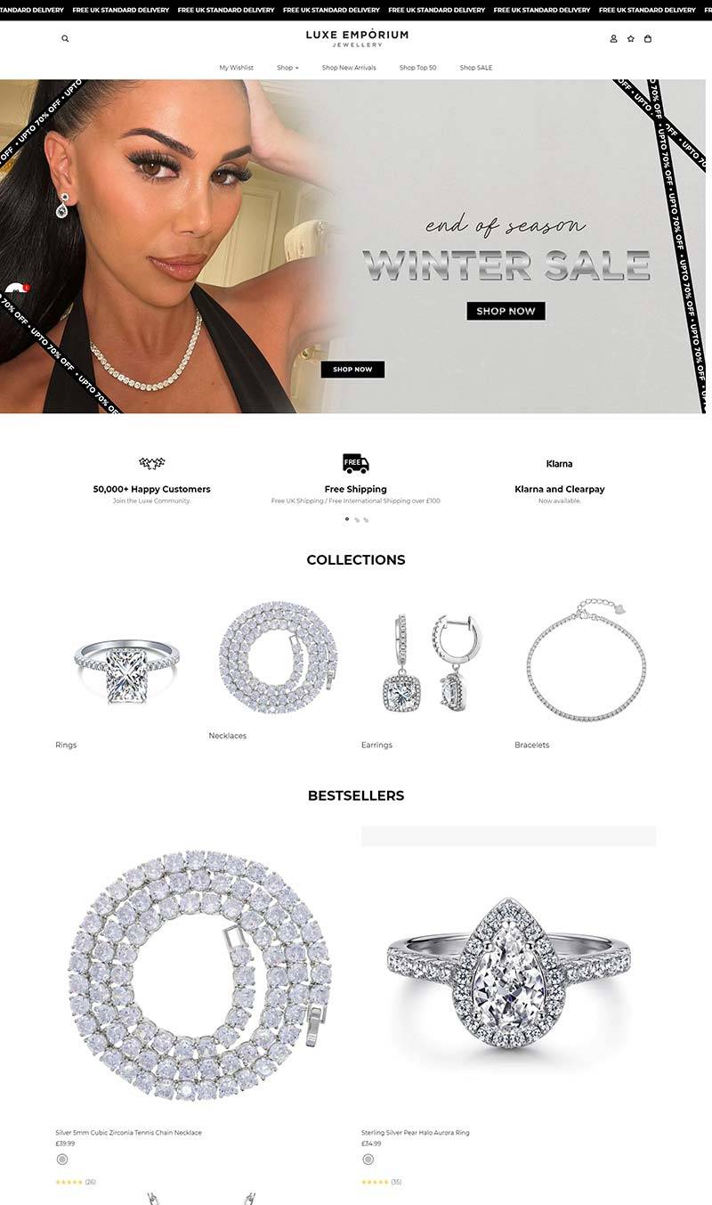 Luxe Emporium 英国平价珠宝品牌购物网站