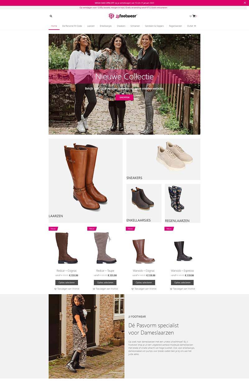 JJ Footwear 荷兰女士鞋履品牌购物网站