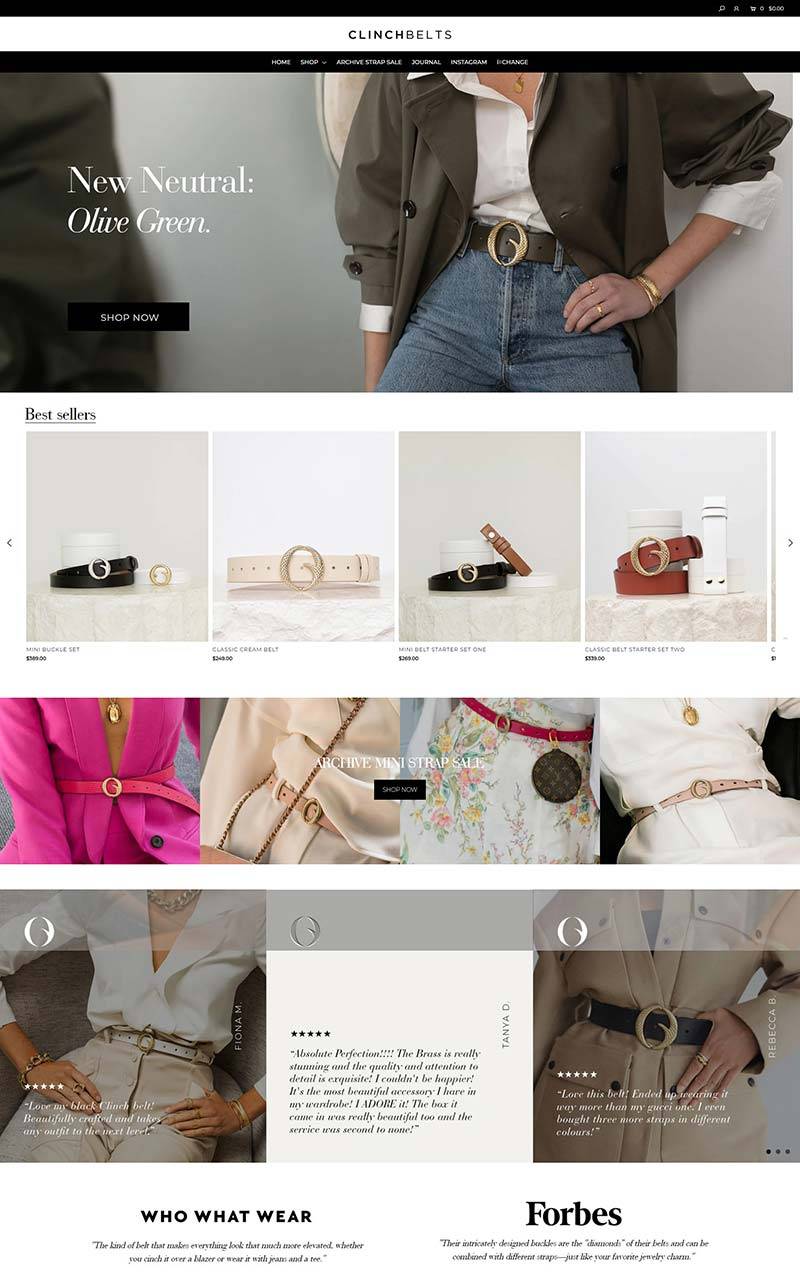 Clinch Belts 美国腰带配饰品牌购物网站