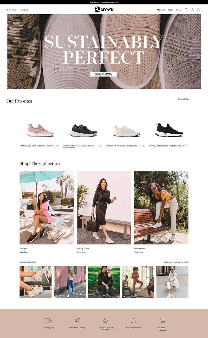 AVRE 美国时尚舒适鞋履购物网站