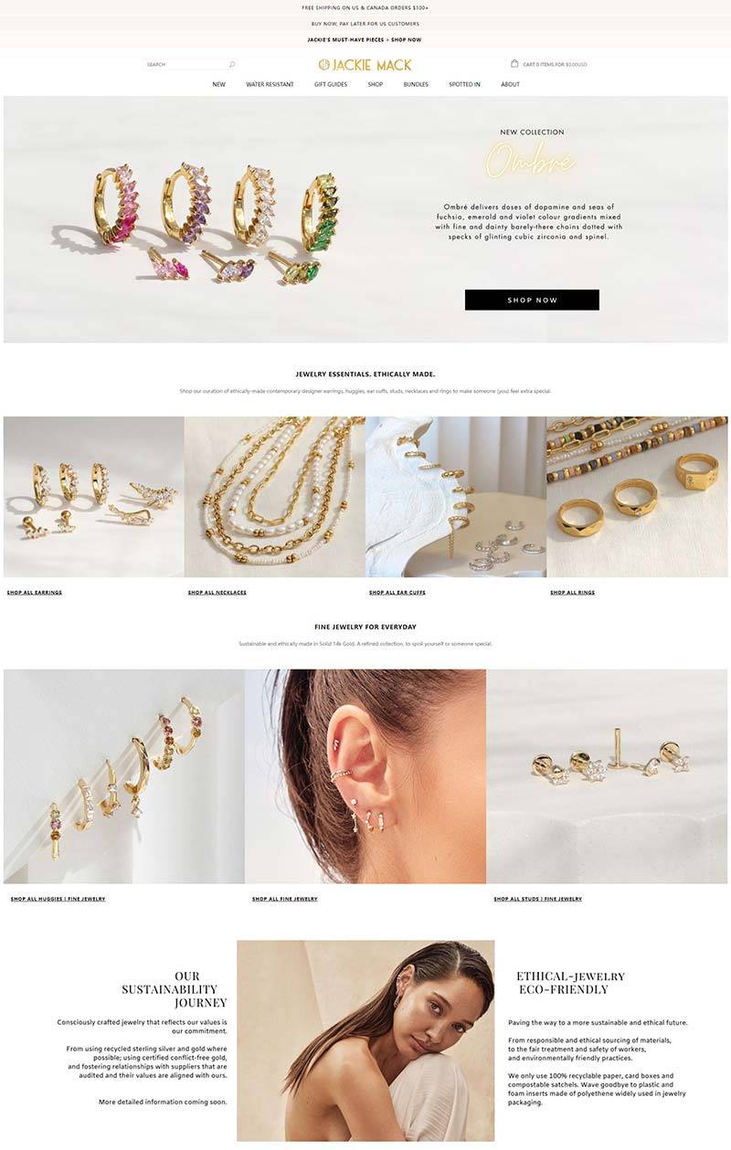Jackie Mack Designs 美国设计师高级珠宝购物网站