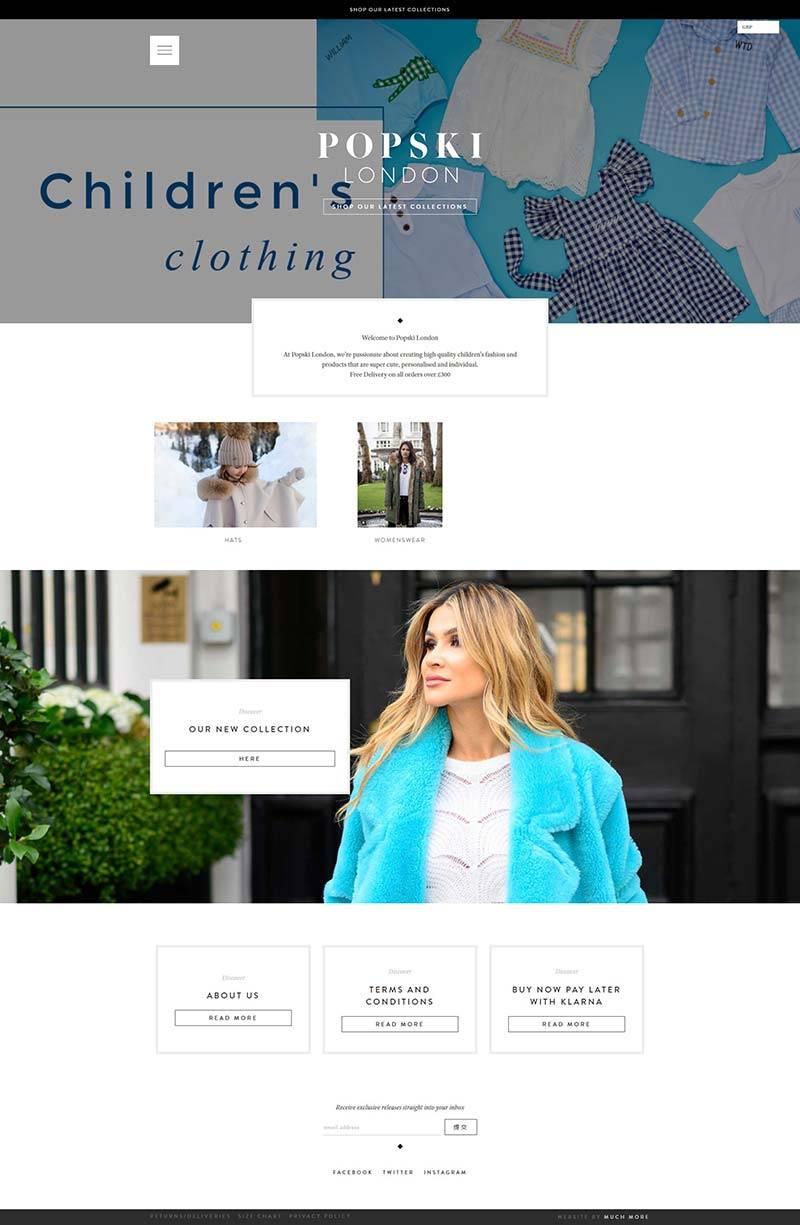 Popski London 英国女士儿童时装品牌购物网站
