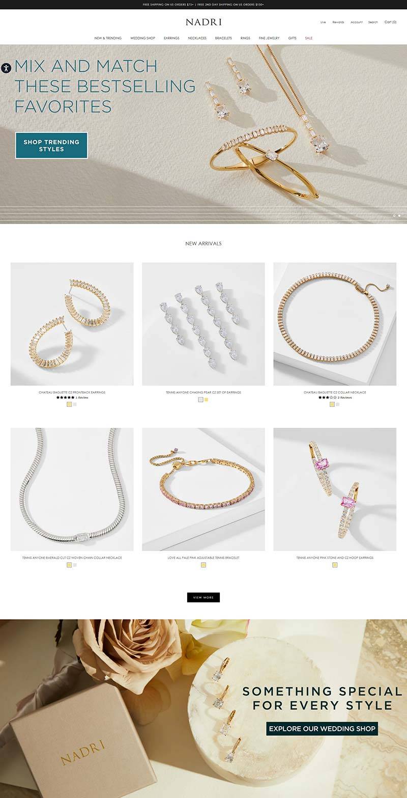 NADRI 美国奢华珠宝饰品购物网站