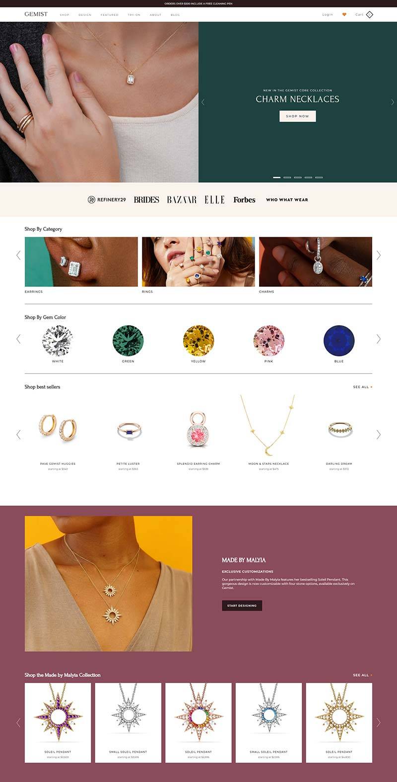 Gemist 美国手工设计珠宝购物网站