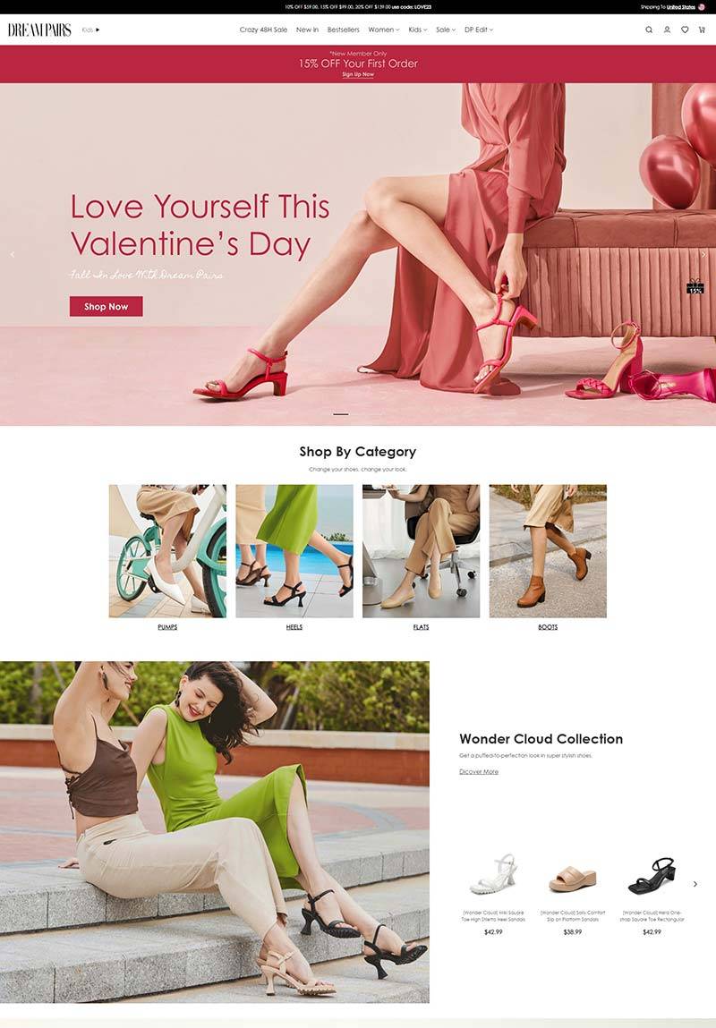 Dream Pairs 美国时尚女性鞋履购物网站