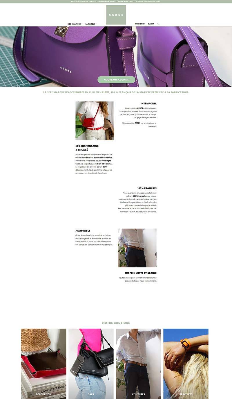 Ceres France 法国皮革配饰品牌购物网站