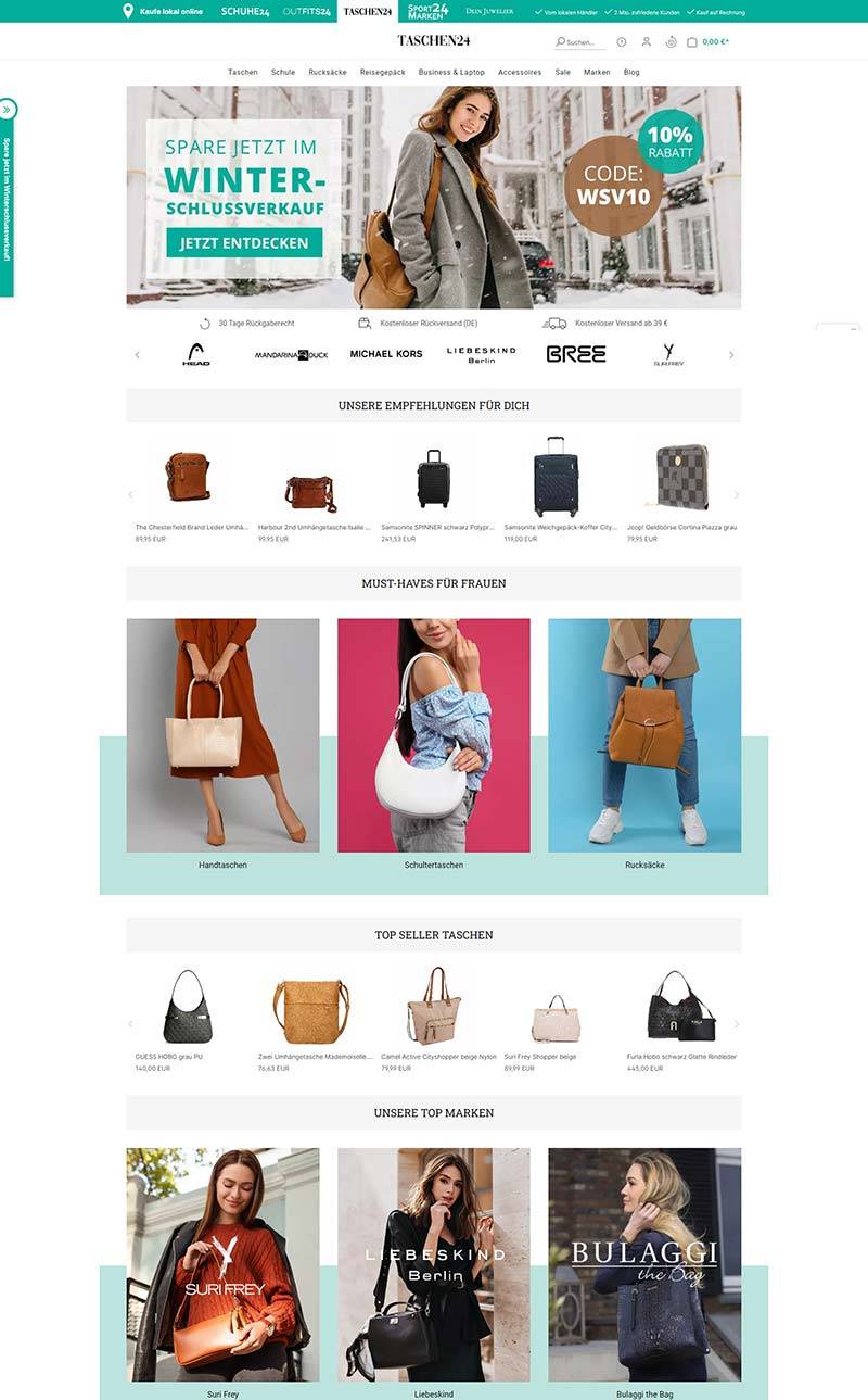 Taschen24 德国时尚包袋配饰购物网站