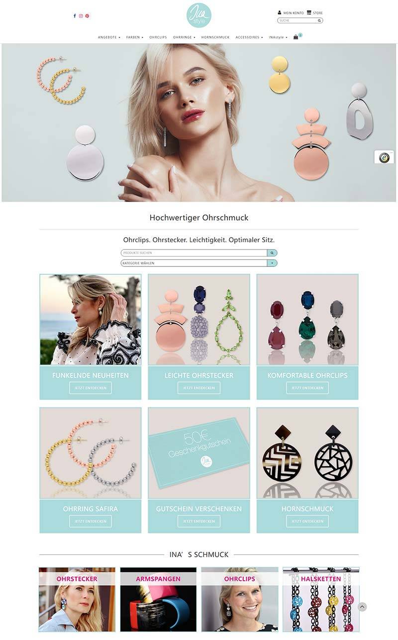 INAStyle 德国耳环饰品在线购物网站