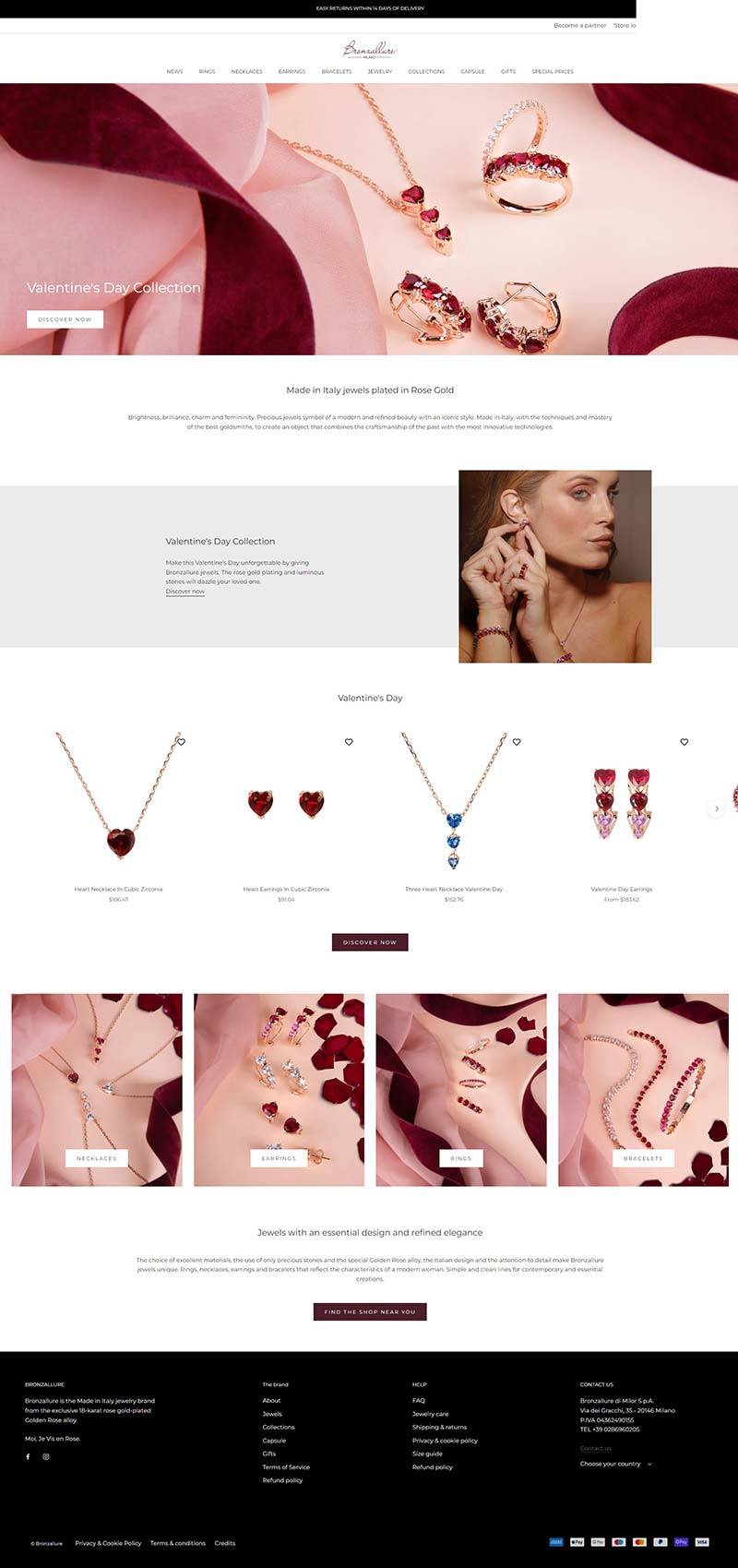 Bronzallure 意大利女性珠宝饰品购物网站