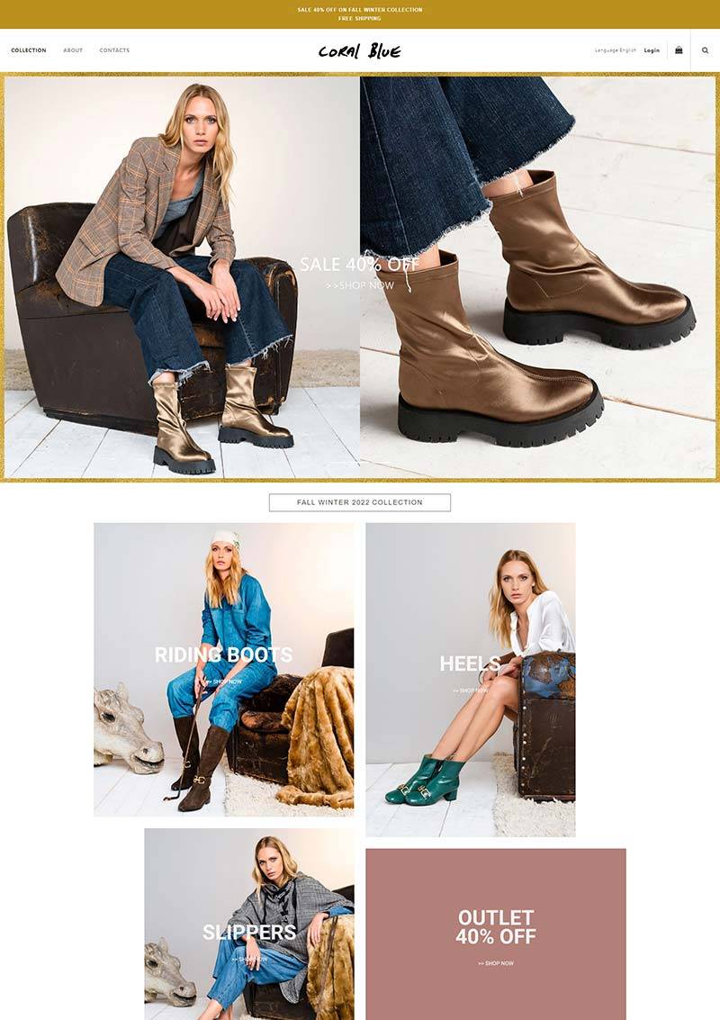 CoralBlue 意大利简约时尚女鞋购物网站