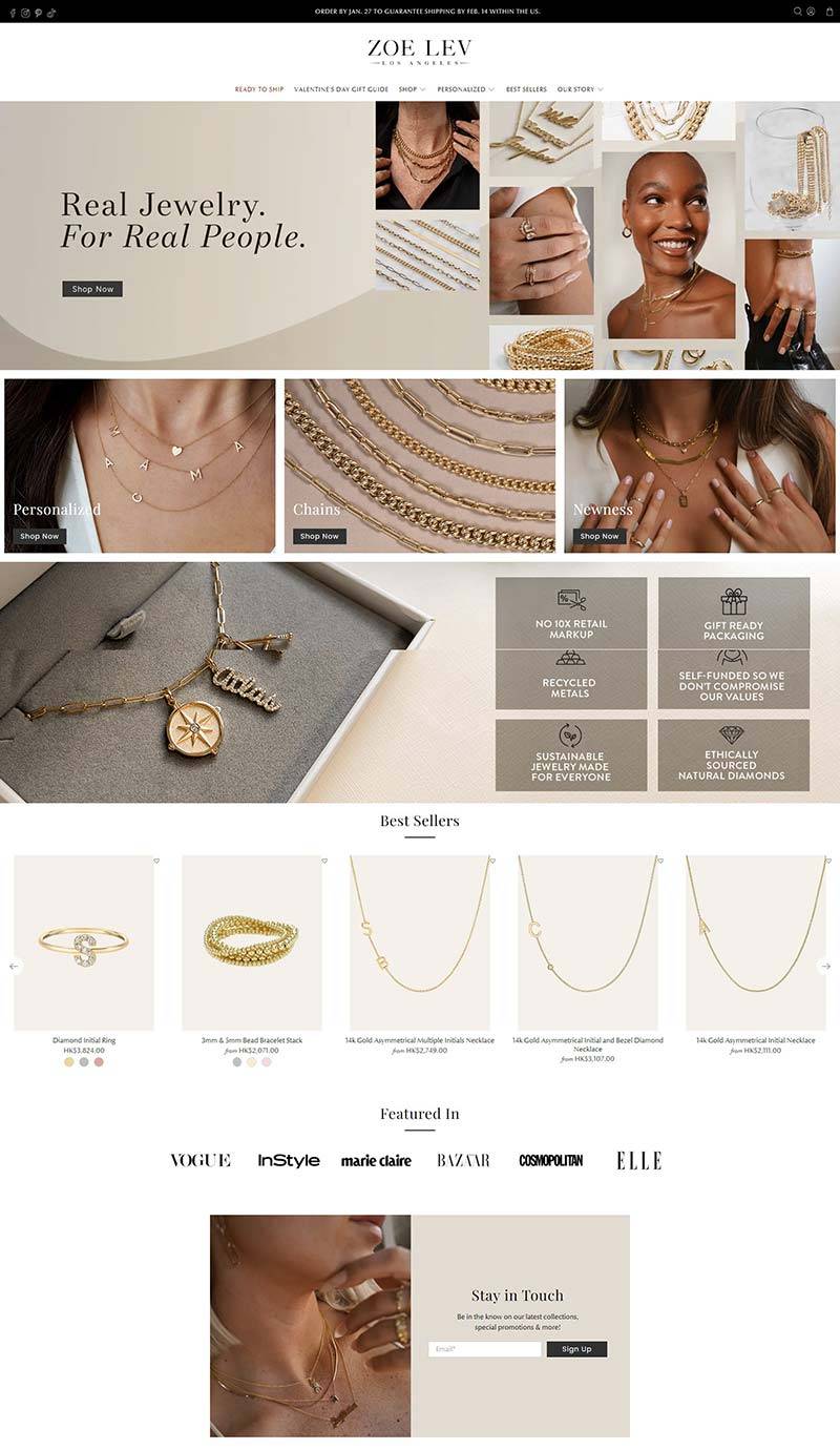 Zoe Lev Jewelry 美国高级珠宝品牌购物网站