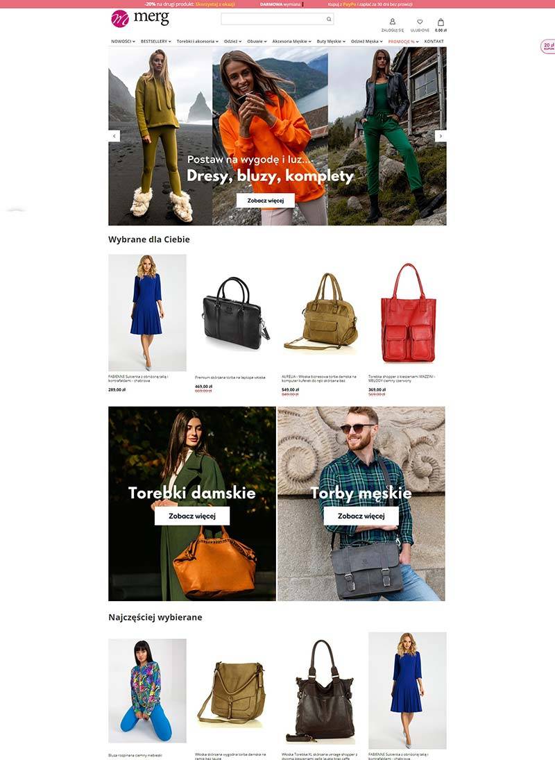 Merg 波兰时尚鞋服品牌购物网站