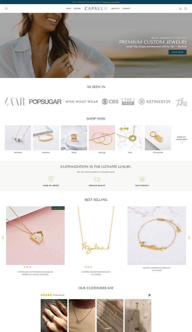Capsul Jewelry 美国高级定制珠宝品牌购物网站