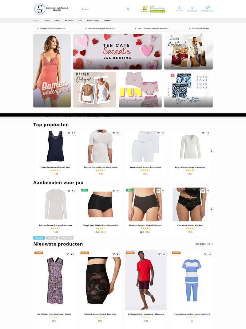 Sliponline 荷兰内衣睡衣品牌购物网站