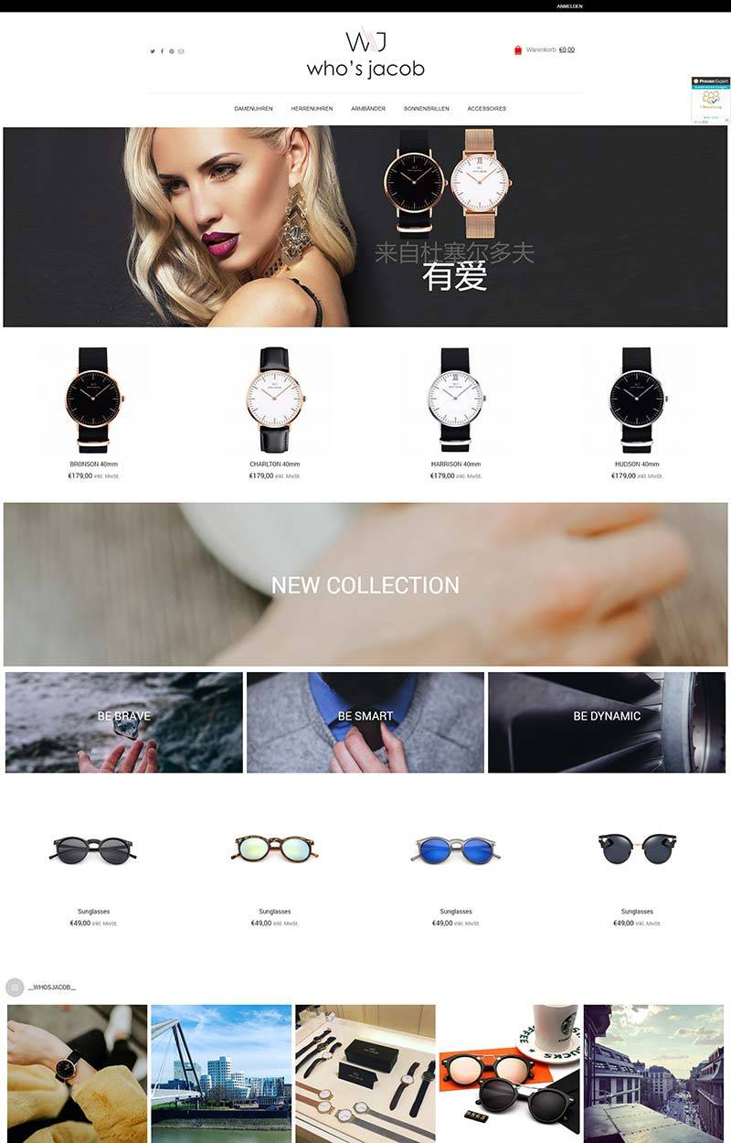 WHO'S JACOB 德国手表眼镜品牌购物网站
