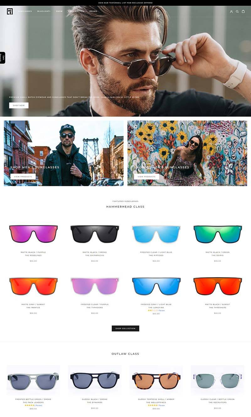 Tomahawk Shades 美国时尚户外太阳镜购物网站