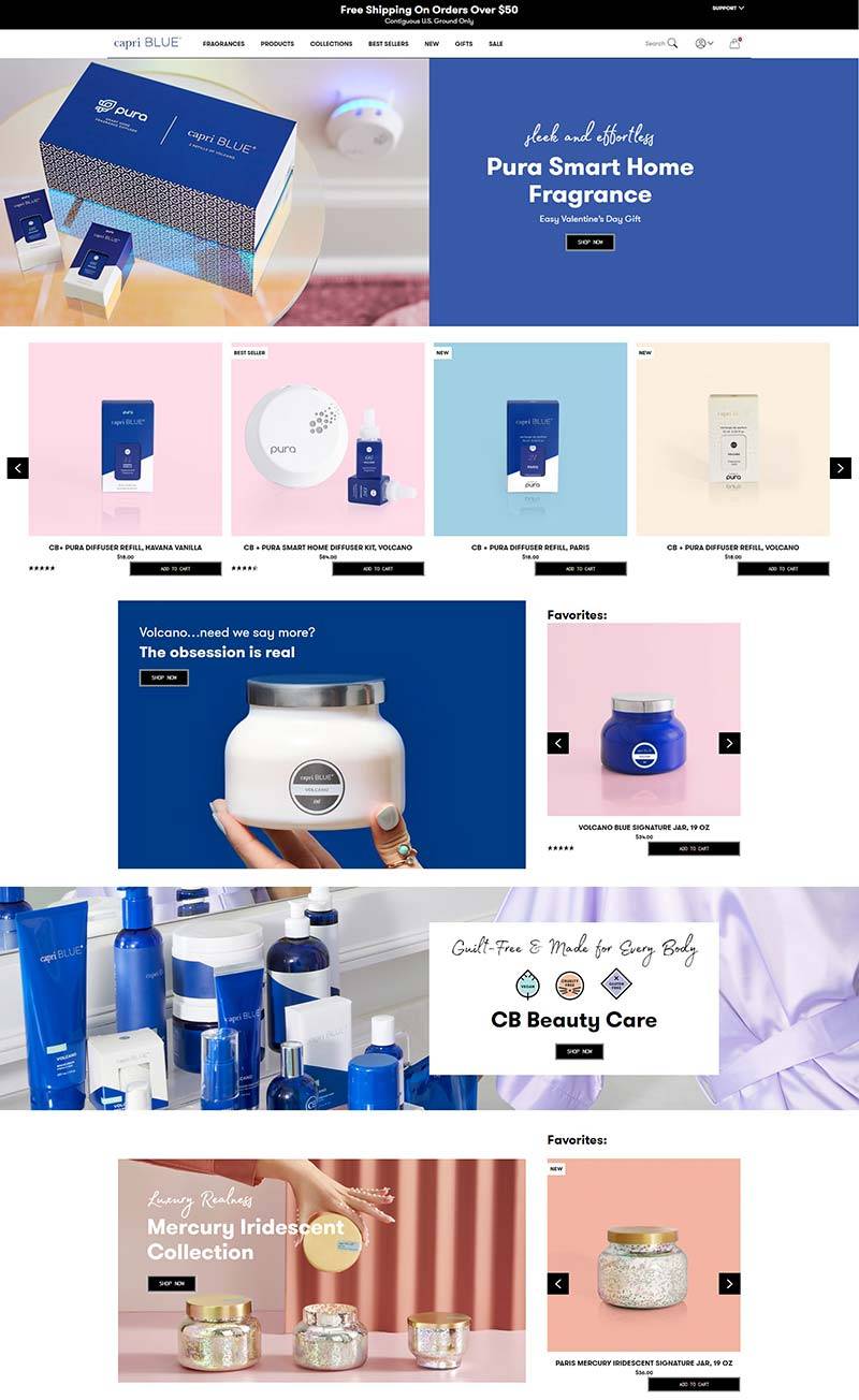 capri BLUE 美国时尚香水护理品牌购物网站