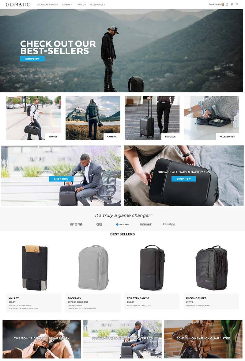 GOMATIC 英国旅行箱包品牌购物网站