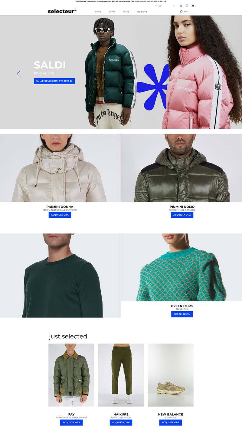 Sélecteur 意大利时尚奢侈服饰购物网站
