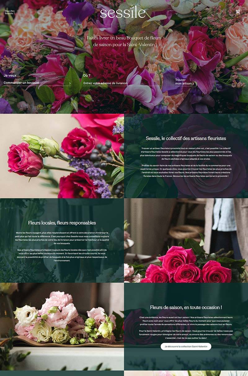 Sessile FR 法国手工花卉花束订购网站