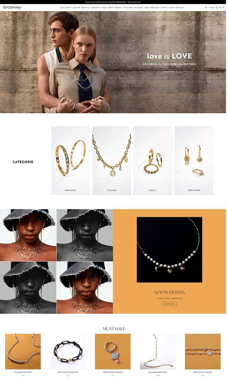 Brosway 意大利珠宝手表品牌购物网站