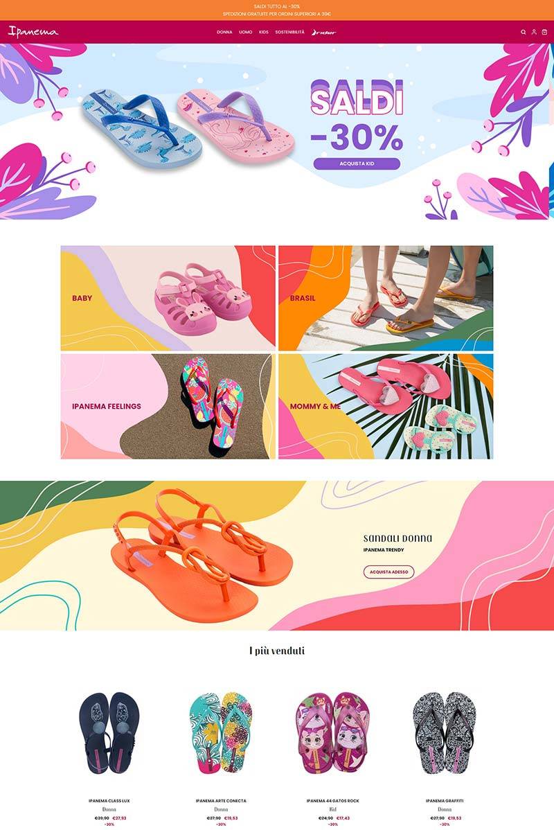 Ipanema 意大利时尚拖鞋品牌购物网站