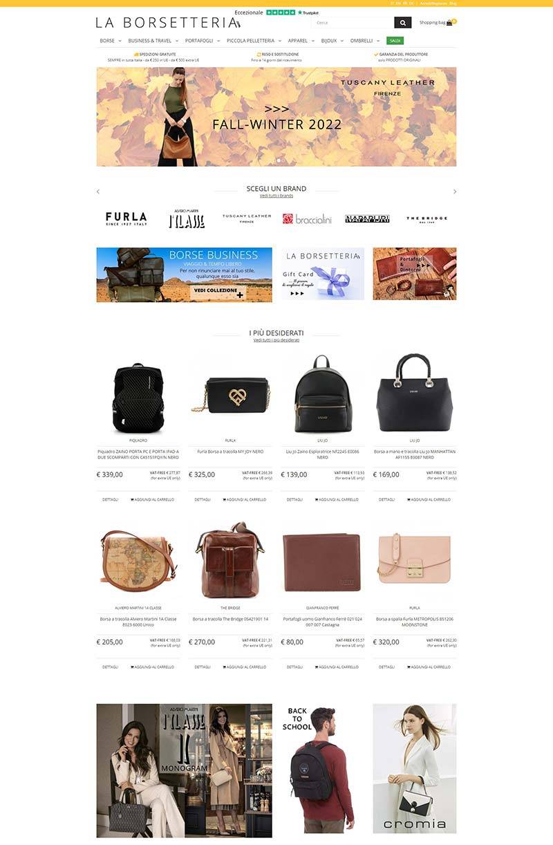 La Borsetteria 意大利品牌包袋配饰购物网站