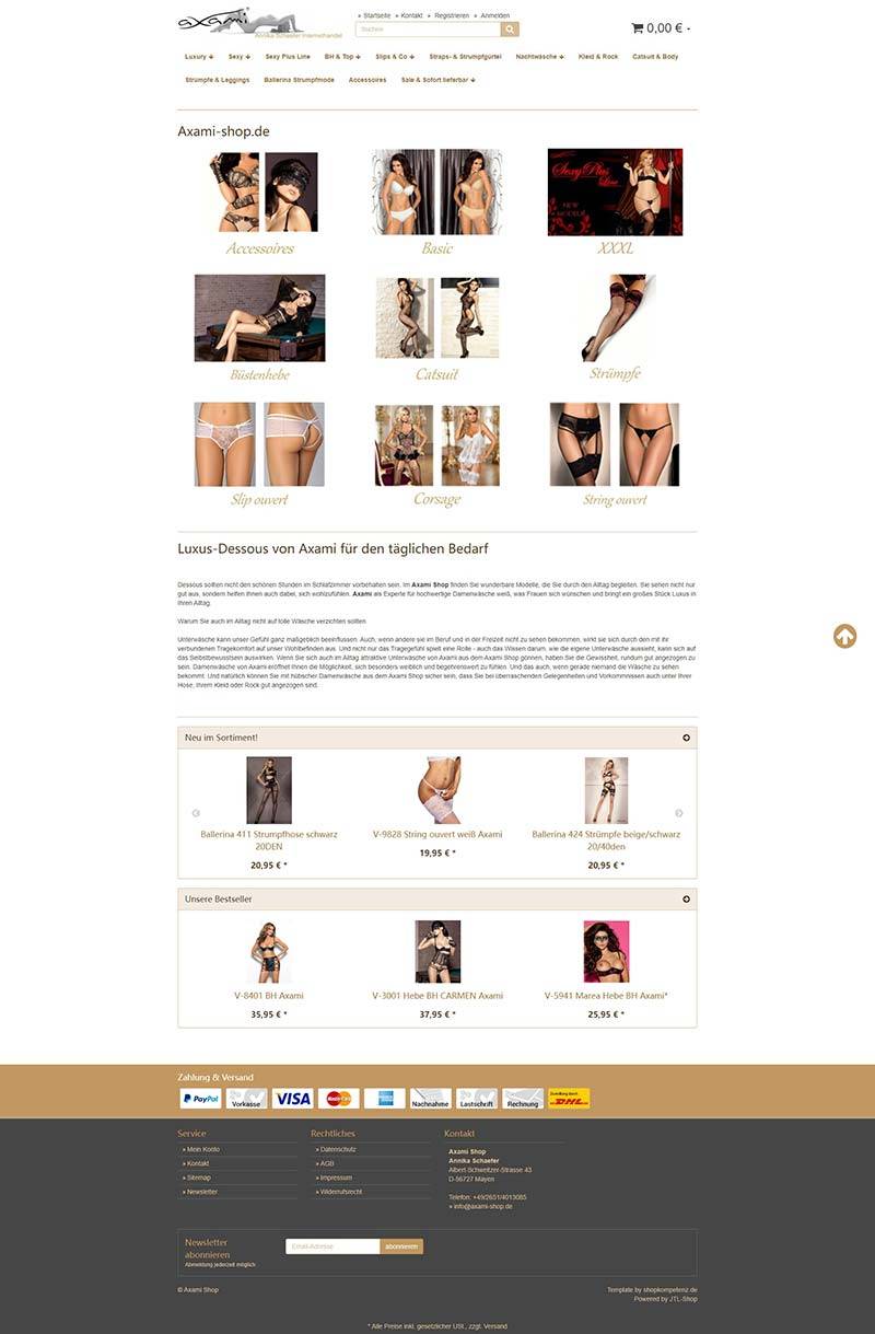Axami Shop 德国奢华女性内衣品牌购物网站