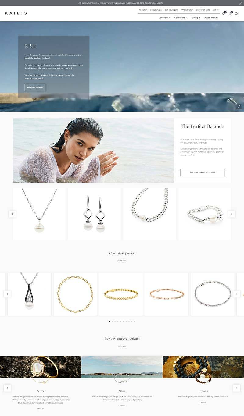 Kailis Jewellery 澳大利亚奢华珠宝品牌购物网站