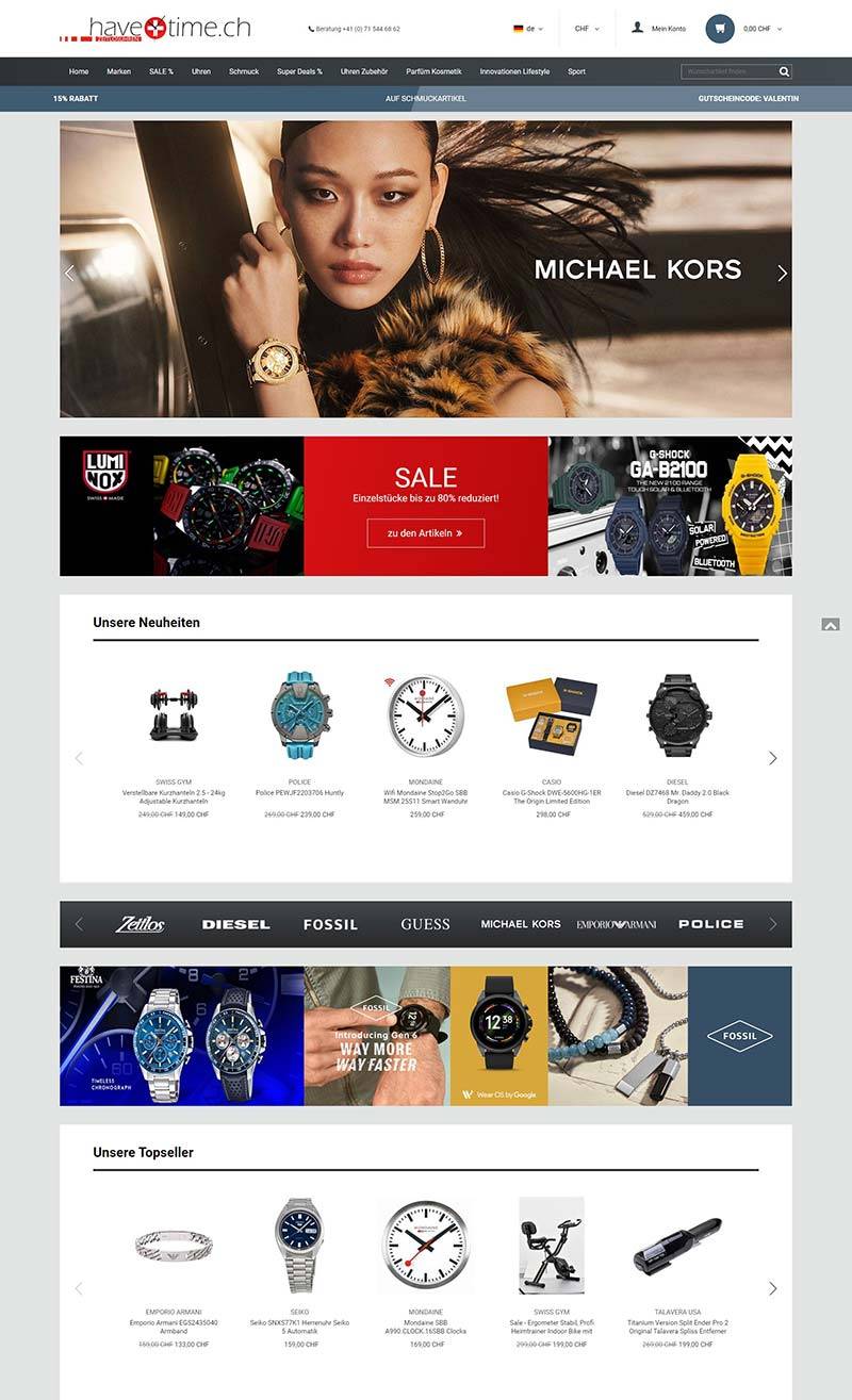havetime 瑞士时尚手表在线购物网站