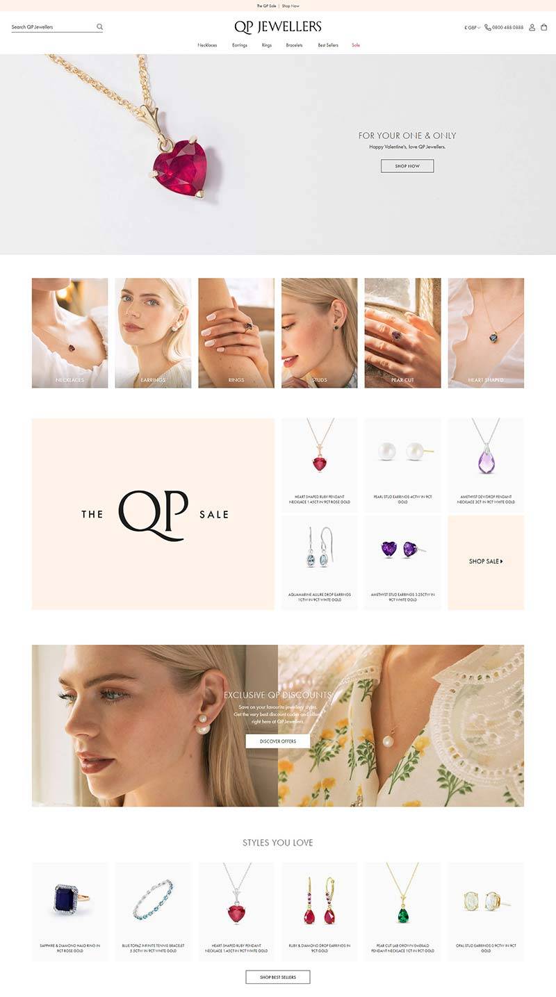 QP Jewelers 英国钻石宝石首饰购物网站