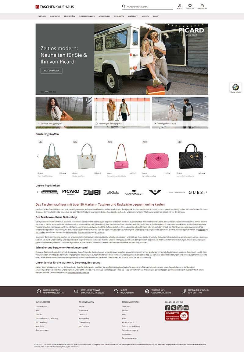 Taschenkaufhaus 德国品牌箱包百货购物网站