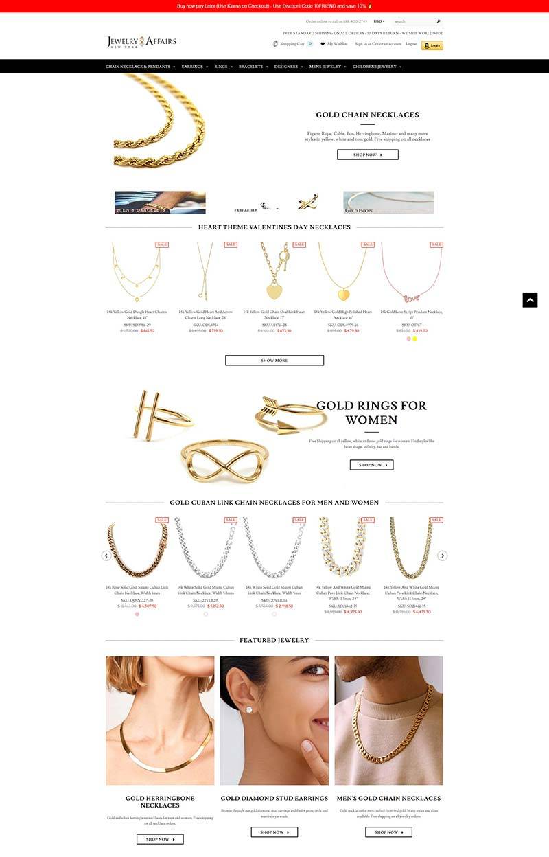 Jewelry Affairs 美国时尚精品珠宝购物网站