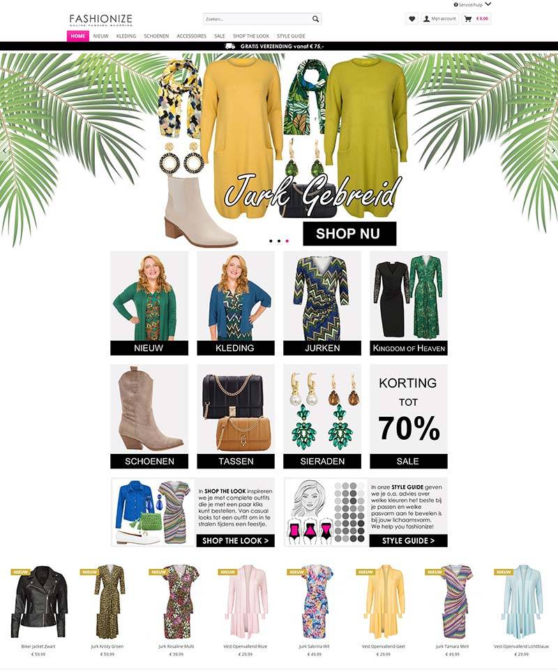 Fashionize 荷兰女性服装配饰品牌购物网站