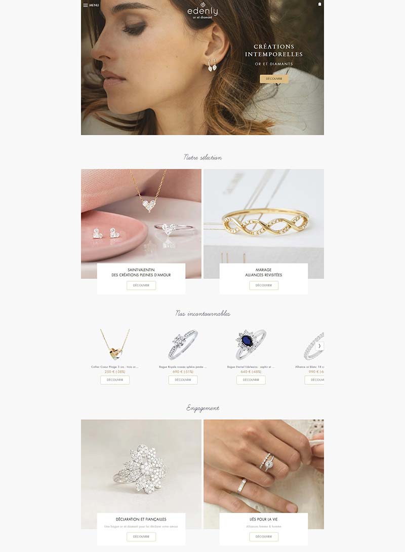 Edenly 法国黄金钻石首饰购物网站