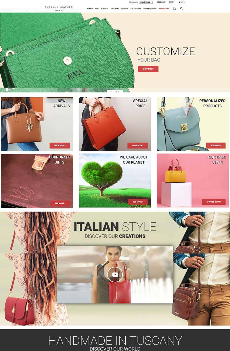 Tuscany Leather 意大利高端皮具品牌购物网站