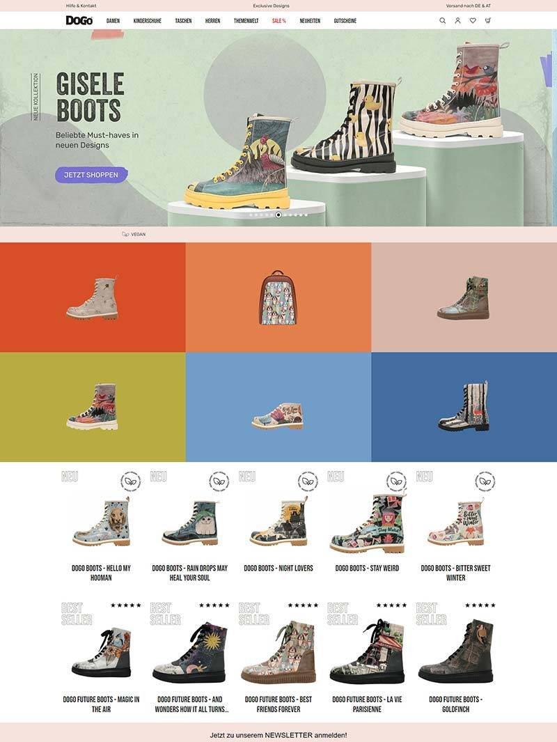 DOGO Shoes 德国创意时尚鞋履购物网站