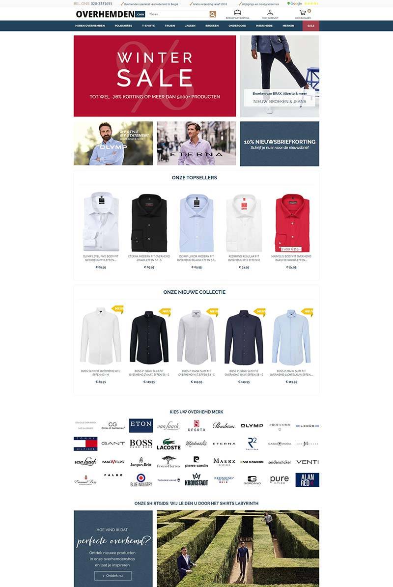 Overhemden 荷兰男士衬衫品牌购物网站