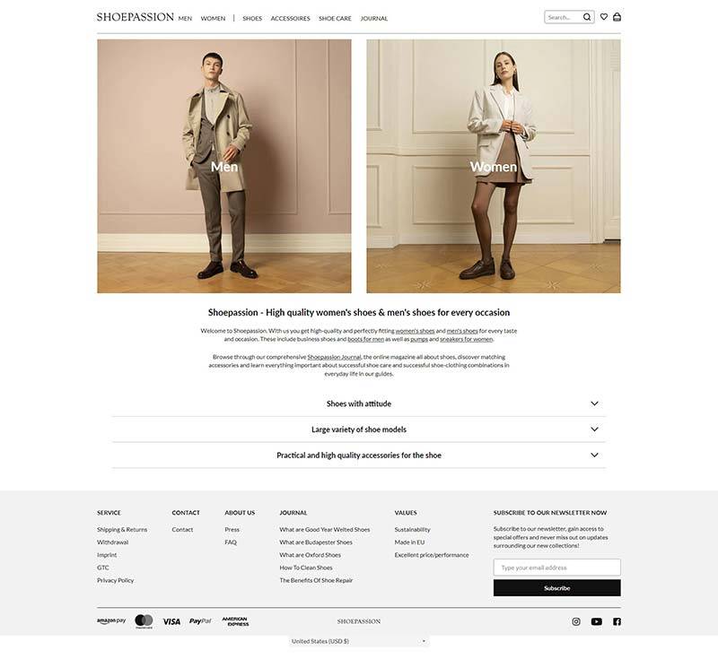 Shoepassion 德国品牌时尚鞋履购物网站