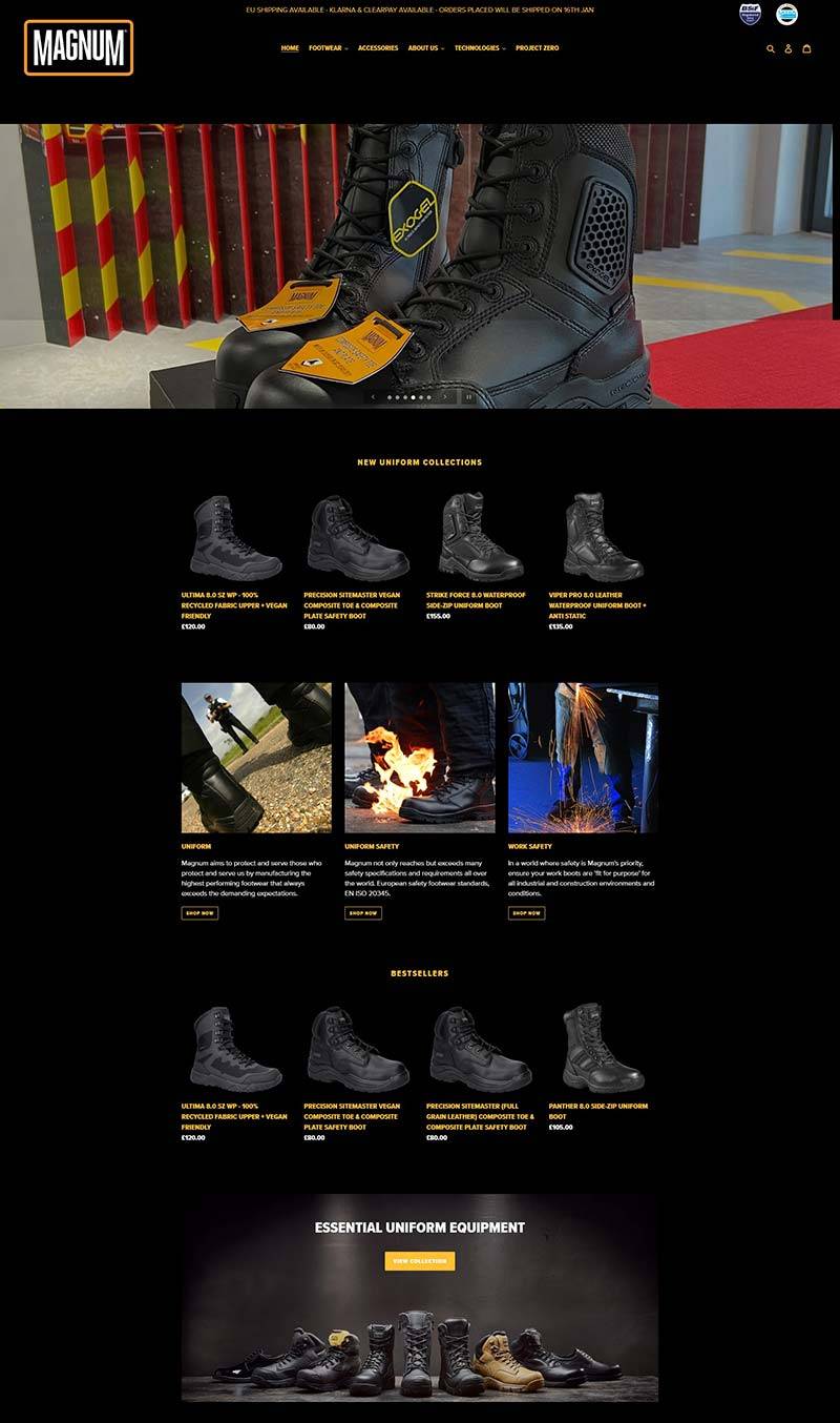 Magnum 英国工作安全鞋履购物网站