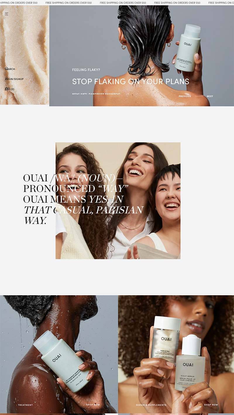OUAI 美国高级香水护肤品牌购物网站