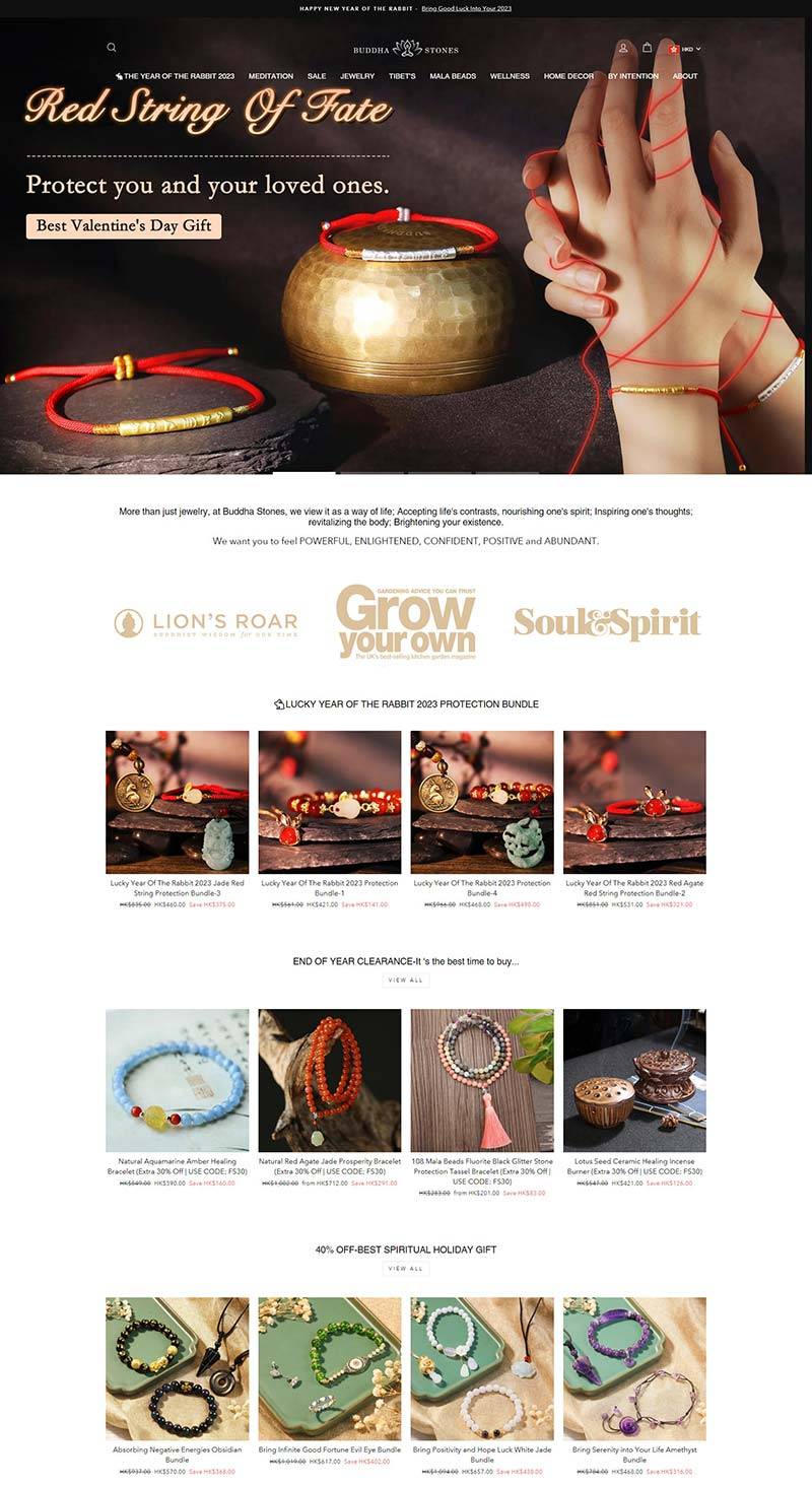 Buddha Stone 美国宗教信仰珠宝购物网站