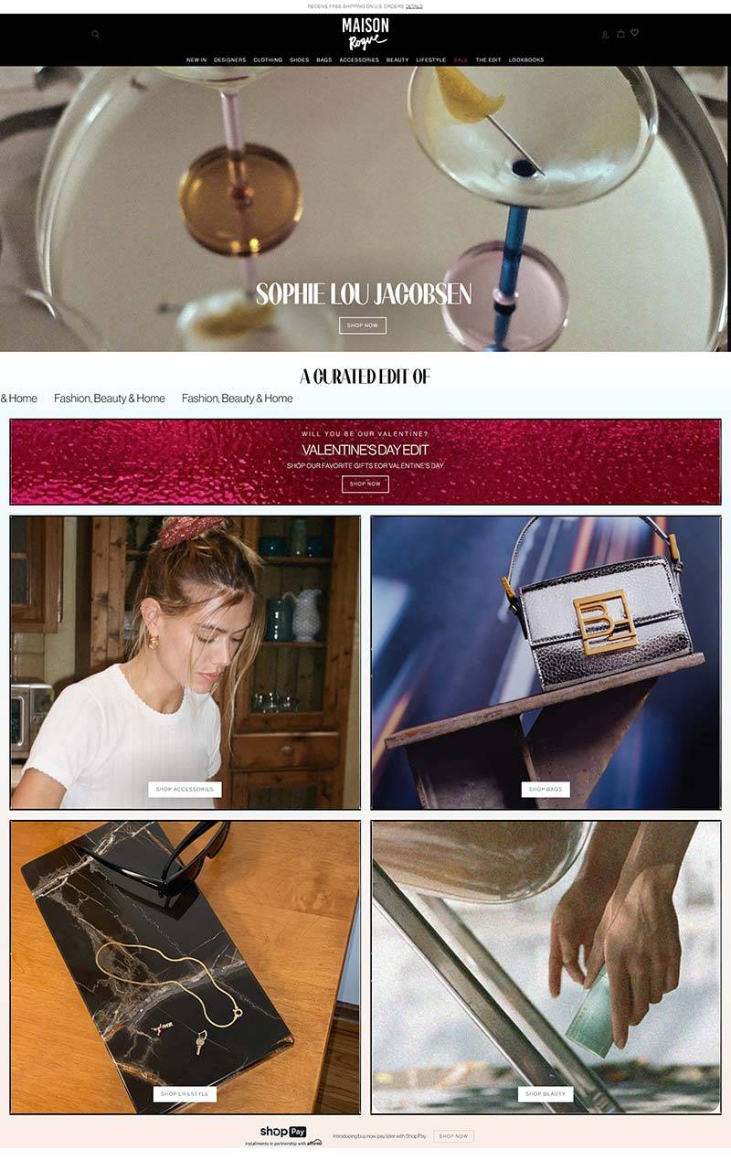 Maison Rogue 美国时尚女性生活品牌购物网站