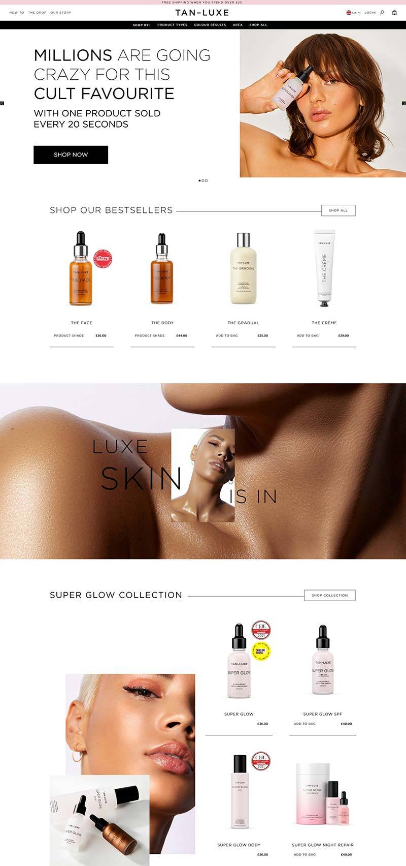 TAN-LUXE 英国天然美黑护肤品牌购物网站