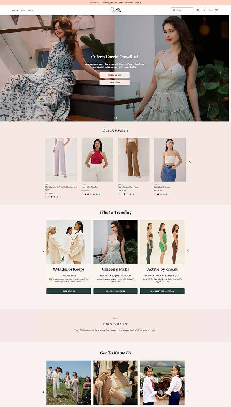 Love, Bonito USA 新加坡现代女装品牌美国官网