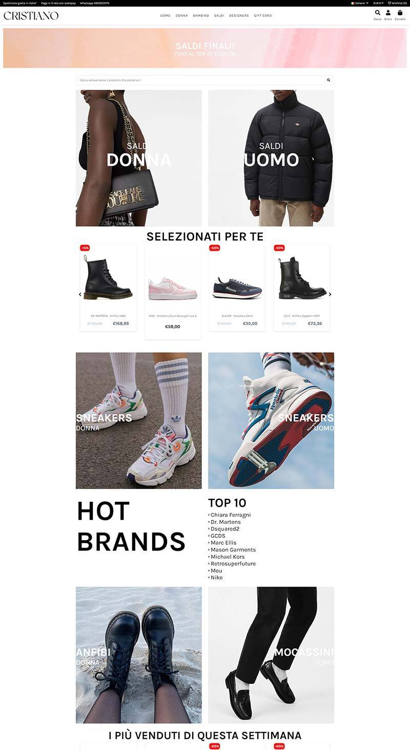 CRISTIANO 意大利时尚鞋服品牌购物网站