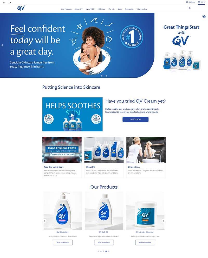 QV Skincare UK 澳大利亚身体护肤品牌英国官网