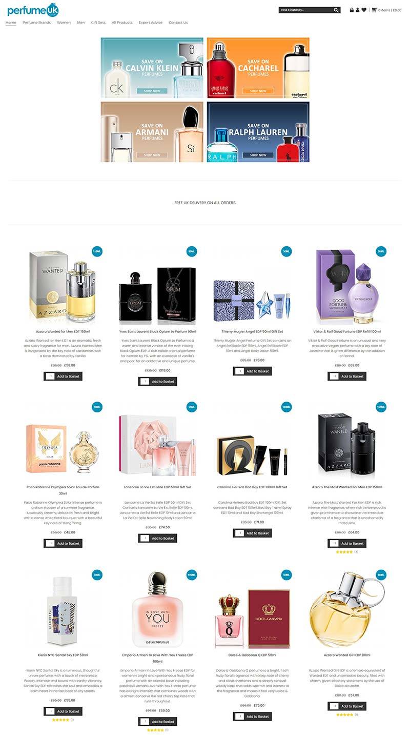PerfumeUK 英国在线香水购物商店