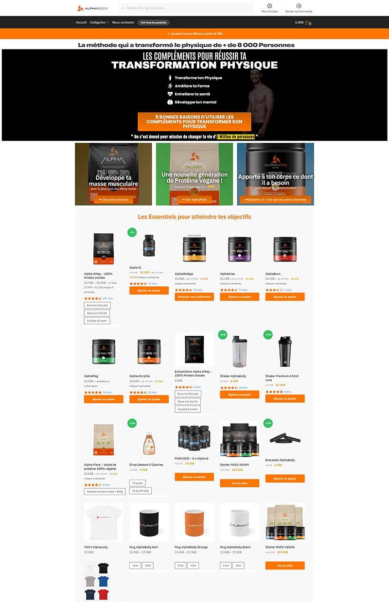 Alphabody 法国运动补充剂品牌购物网站
